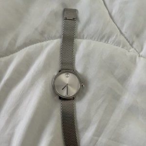 Movado Bold - Crystal Mesh Watch with Silver-Tone Dial - Women's